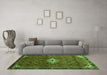 Machine Washable Persian Green Traditional Area Rugs in a Living Room,, wshtr160grn