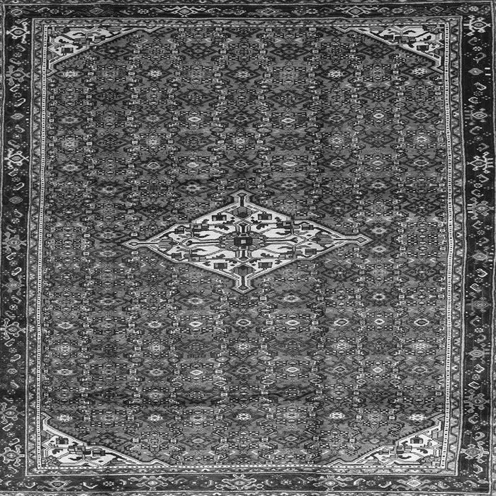 Round Machine Washable Persian Gray Traditional Rug, wshtr160gry