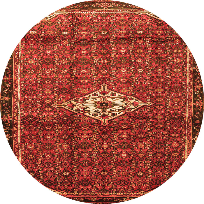 Machine Washable Persian Orange Traditional Area Rugs, wshtr160org