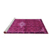 Sideview of Machine Washable Persian Pink Traditional Rug, wshtr160pnk