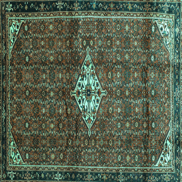 Square Persian Turquoise Traditional Rug, tr160turq