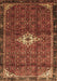 Machine Washable Persian Brown Traditional Rug, wshtr160brn