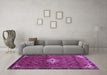 Machine Washable Persian Purple Traditional Area Rugs in a Living Room, wshtr160pur