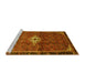 Sideview of Machine Washable Persian Yellow Traditional Rug, wshtr160yw