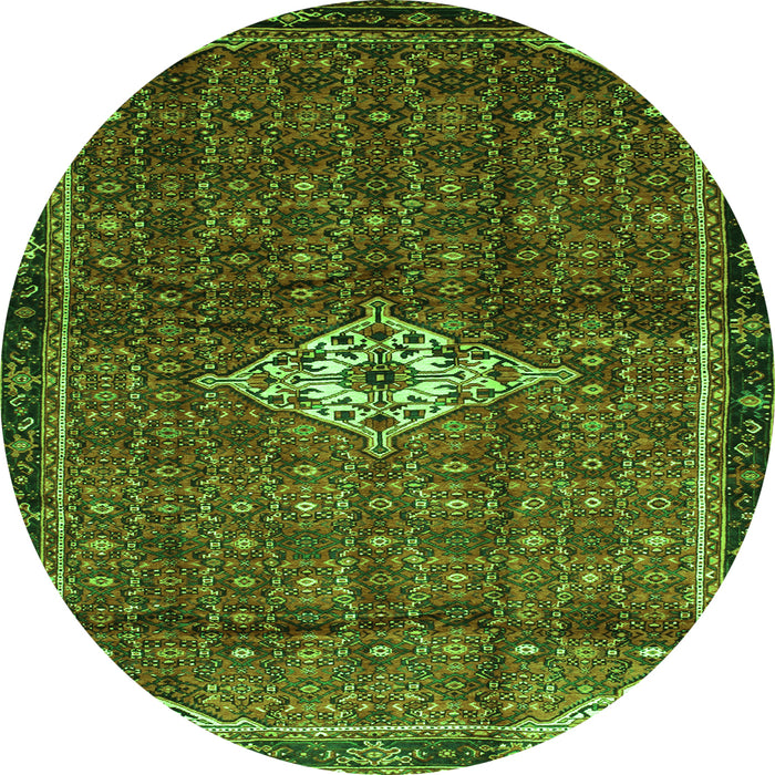 Square Persian Green Traditional Rug, tr160grn