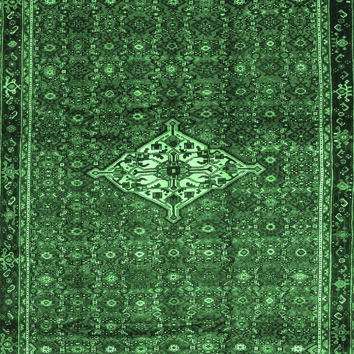 Machine Washable Persian Emerald Green Traditional Area Rugs, wshtr160emgrn