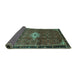 Sideview of Persian Turquoise Traditional Rug, tr160turq