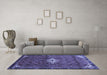 Machine Washable Persian Blue Traditional Rug in a Living Room, wshtr160blu