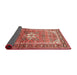 Sideview of Traditional Light Copper Gold Persian Rug, tr161