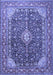 Medallion Blue Traditional Rug, tr1610blu