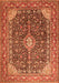 Medallion Orange Traditional Rug, tr1610org