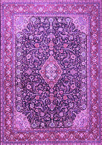 Medallion Purple Traditional Rug, tr1610pur