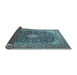 Sideview of Medallion Light Blue Traditional Rug, tr1610lblu