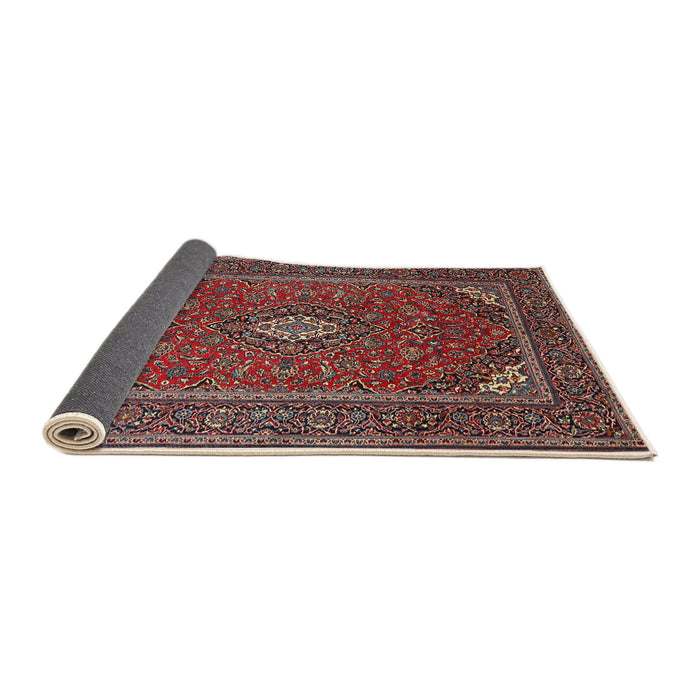 Sideview of Traditional Saffron Red Medallion Rug, tr1611