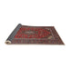 Sideview of Traditional Saffron Red Medallion Rug, tr1611