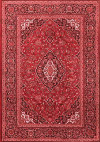 Medallion Red Traditional Rug, tr1611red