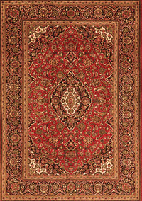 Medallion Orange Traditional Rug, tr1611org