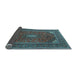 Sideview of Medallion Light Blue Traditional Rug, tr1611lblu