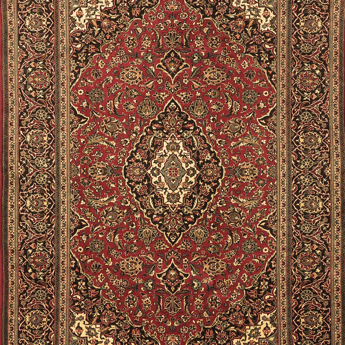 Medallion Brown Traditional Rug, tr1611brn