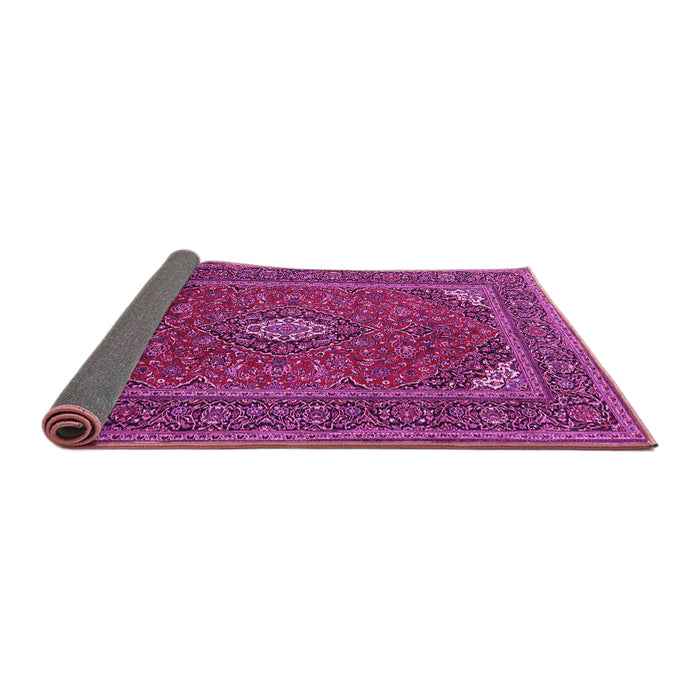 Sideview of Medallion Pink Traditional Rug, tr1611pnk
