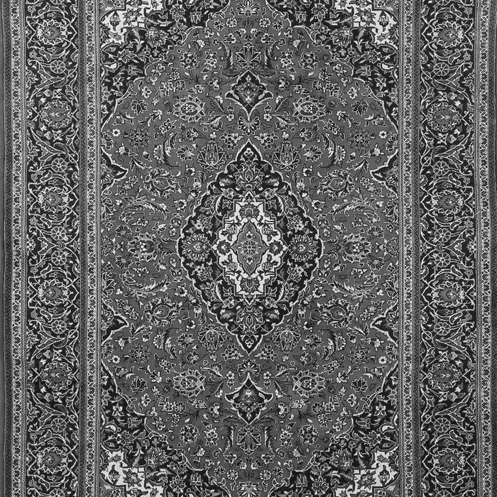 Serging Thickness of Machine Washable Medallion Gray Traditional Rug, wshtr1611gry