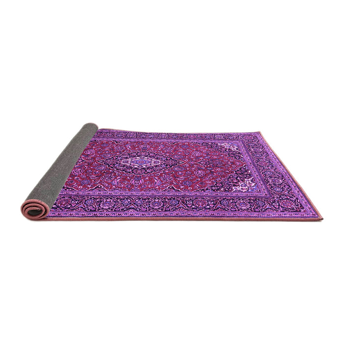 Sideview of Medallion Purple Traditional Rug, tr1611pur