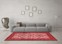 Machine Washable Persian Red Traditional Rug, wshtr1612red