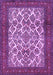 Machine Washable Persian Purple Traditional Area Rugs, wshtr1612pur