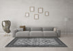 Machine Washable Persian Gray Traditional Rug in a Living Room,, wshtr1612gry