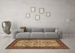 Machine Washable Persian Brown Traditional Rug in a Living Room,, wshtr1612brn