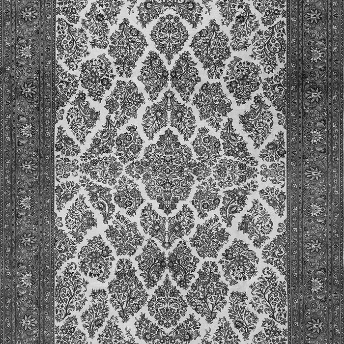 Serging Thickness of Machine Washable Persian Gray Traditional Rug, wshtr1612gry