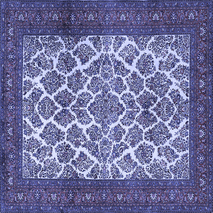 Square Persian Blue Traditional Rug, tr1612blu