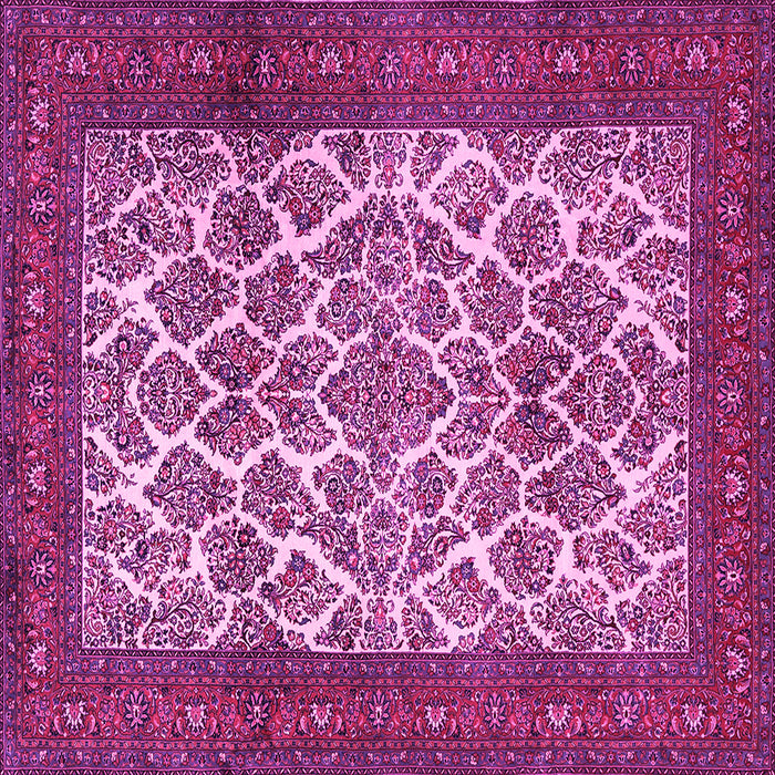 Square Persian Pink Traditional Rug, tr1612pnk