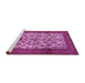 Sideview of Machine Washable Persian Pink Traditional Rug, wshtr1612pnk