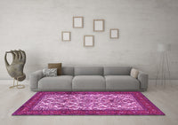 Machine Washable Persian Pink Traditional Rug, wshtr1612pnk