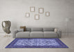 Machine Washable Persian Blue Traditional Rug in a Living Room, wshtr1612blu