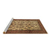 Sideview of Machine Washable Persian Brown Traditional Rug, wshtr1612brn