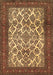 Machine Washable Persian Brown Traditional Rug, wshtr1612brn