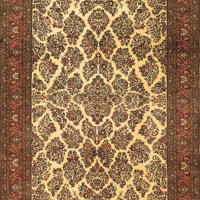 Machine Washable Persian Brown Traditional Rug, wshtr1612brn