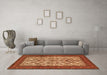 Machine Washable Persian Orange Traditional Area Rugs in a Living Room, wshtr1612org