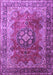 Machine Washable Medallion Purple Traditional Area Rugs, wshtr1613pur