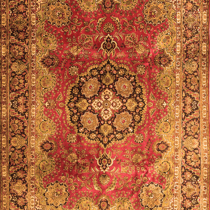 Medallion Orange Traditional Rug, tr1613org