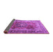 Sideview of Medallion Purple Traditional Rug, tr1613pur