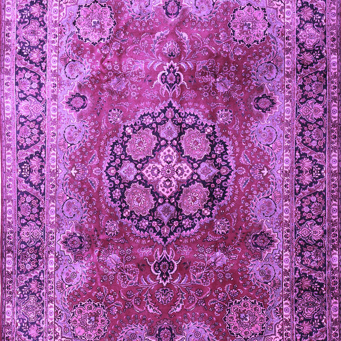 Medallion Purple Traditional Rug, tr1613pur