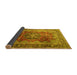 Sideview of Medallion Yellow Traditional Rug, tr1613yw