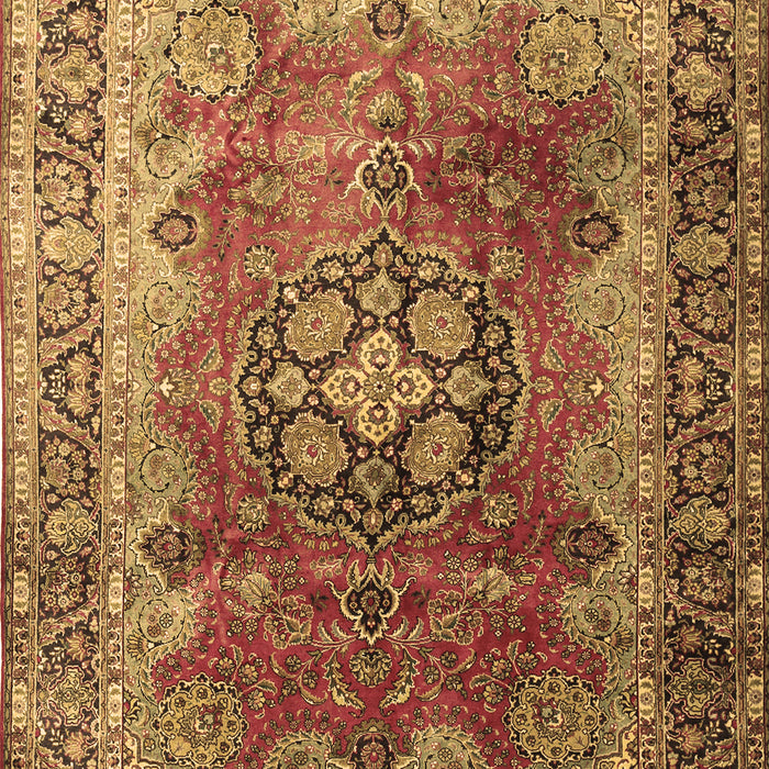 Medallion Brown Traditional Rug, tr1613brn