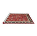 Sideview of Machine Washable Traditional Camel Brown Rug, wshtr1614