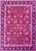 Machine Washable Persian Pink Traditional Rug, wshtr1614pnk