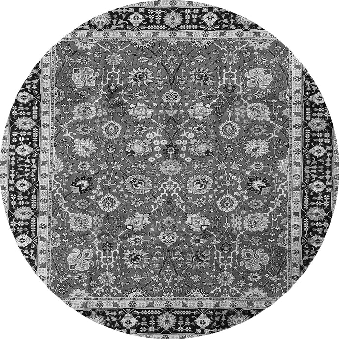 Square Persian Gray Traditional Rug, tr1614gry