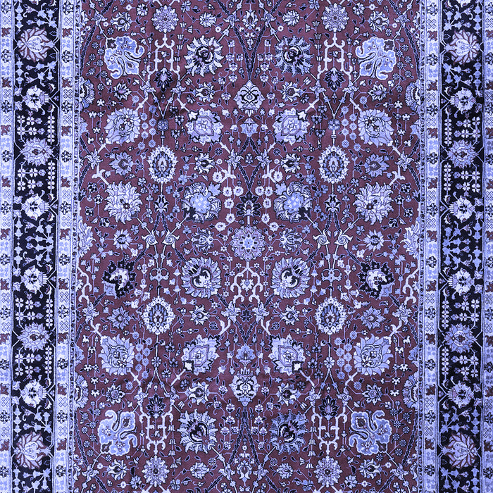 Machine Washable Persian Blue Traditional Rug, wshtr1614blu
